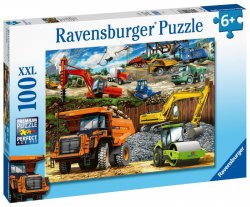 Ravensburger Puzzle - Stavební vozidla 100 dílků 