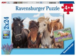 Ravensburger Puzzle - Fotky koní 2 x 24 dílků 