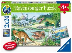 Ravensburger Puzzle - Dinosauři 2 x 24 dílků 