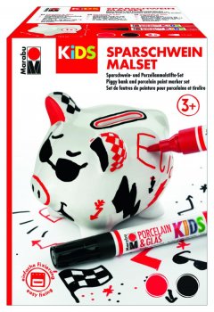 Marabu KiDS Porcelain & Glas Painter - sada prasátko pokladnička