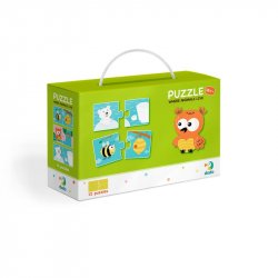 Dodo Puzzle Duo Kde bydlí zvířátka 12x2 dílků