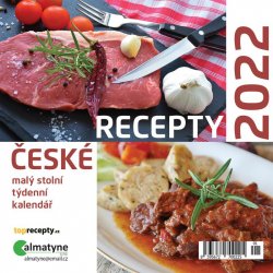 Kalendář 2022 - České recepty, malý stolní týdenní, 143 x 140 mm