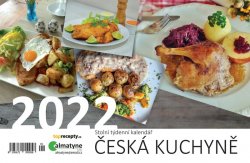 Kalendář 2022 - Česká kuchyně, stolní týdenní, 214 x 140 mm