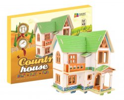 NiXiM Dřevěné 3D puzzle - Dům na venkově
