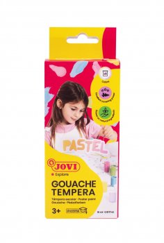 JOVI Pastel temperové barvy 6 x 15 ml + štětec