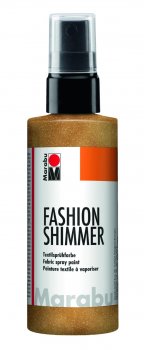 Marabu Fashion Shimmer na tmavý textil třpytivý - zlatý 100 ml