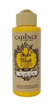 Cadence Matná akrylová barva Style Matt 120 ml - žlutá