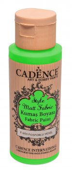 Cadence Klasická textilní barva Style Matt Fabric 50 ml - zářivá zelená, flourescent green