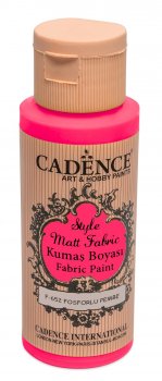 Cadence Klasická textilní barva Style Matt Fabric 50 ml - zářivá růžová, flourescent pink