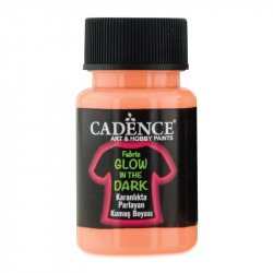 Cadence Barva na textil svítící ve tmě 50 ml - oranžová