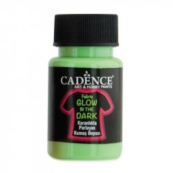 Cadence Barva na textil svítící ve tmě 50 ml - zelená