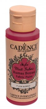 Cadence Klasická textilní barva Style Matt Fabric 50 ml - bordó