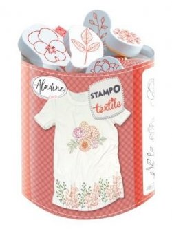 Aladine Razítka Stampo Textile  - Květiny a věnečky