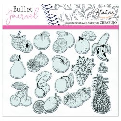 Aladine Diářová razítka Bullet journal - Ovoce