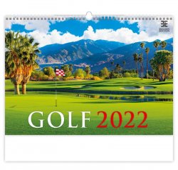 Kalendář nástěnný 2022 - Golf 