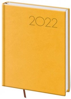 Diář 2022 Print - žlutý, denní, B6