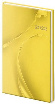 Diář 2022 Vario - Yellow design, týdenní kapesní
