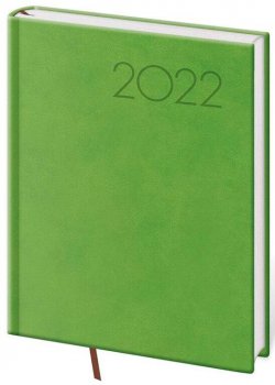 Diář 2022 Print - světle zelený, denní, B6