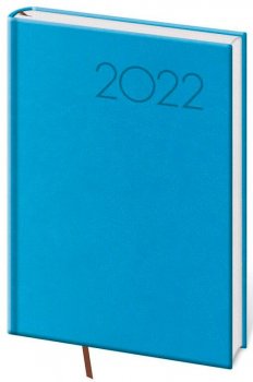 Diář 2022 Print - světle modrý, týdenní, A5
