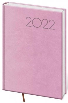 Diář 2022 Print - růžový, denní, A5