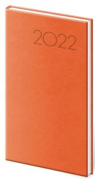 Diář 2022 Print - oranžový, týdenní kapesní
