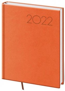 Diář 2022 Print - oranžový, denní, B6