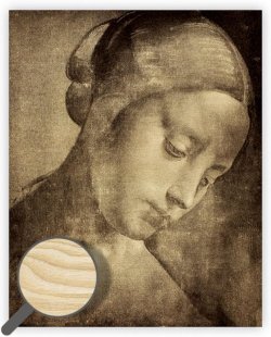 Obraz dřevěný: Da Vinci, 450x520