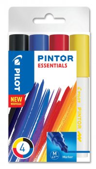 PILOT Pintor Medium Sada akrylových popisovačů 1,5-2,2mm - Základní barvy 4 ks