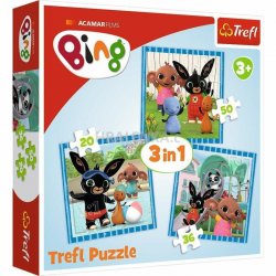 Puzzle Bing / Zábava s přáteli 3v1 (20,36,50 dílků)