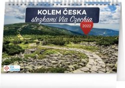 Kalendář 2022 stolní: Kolem Česka stezkami Via Czechia, 23,1 × 14,5 cm