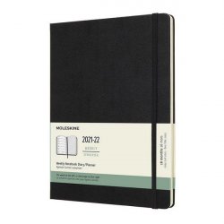 Moleskine Zápisník plánovací 2021-2022 černý XL , tvrdý