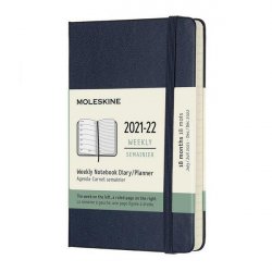 Moleskine Zápisník plánovací 2021-2022 modrý S, tvrdý