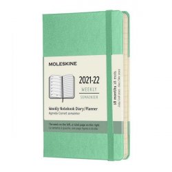 Moleskine Zápisník plánovací 2021-2022 zelený S, tvrdý