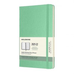 Moleskine Zápisník plánovací 2021-2022 zelený L, tvrdý