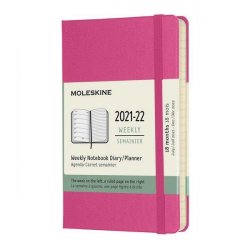 Moleskine Zápisník plánovací 2021-2022 růžový S, tvrdý