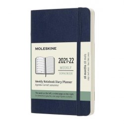 Moleskine Zápisník plánovací 2021-2022 modrý S, měkký