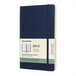 Moleskine Zápisník plánovací 2021-2022 modrý L, měkký