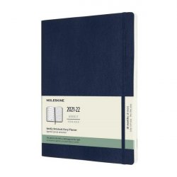 Moleskine Zápisník plánovací 2021-2022 modrý XL, měkký
