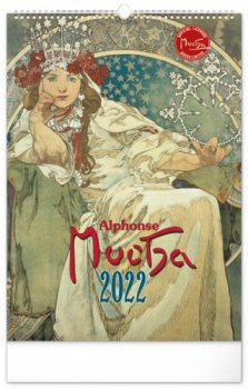 Kalendář 2022 nástěnný: Alfons Mucha, 33 × 46 cm