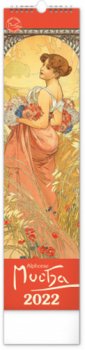 Kalendář 2022 nástěnný: Alfons Mucha, 12 × 48 cm