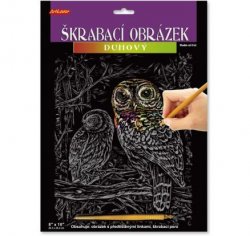 ArtLover Sada Škrabací obrázek - duhový 20,3 x 25,4 cm/mix 3 motivů