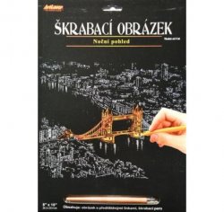 ArtLover Sada Škrabací obrázek - noční pohled 20,3 x 25,4 cm/mix 2 motivů