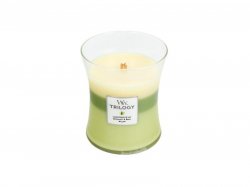 WoodWick Trilogy Garden Oasis svíčka váza 275g