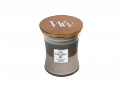 WoodWick Trilogy Cozy Cabin svíčka váza 275g