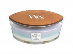 WoodWick Trilogy Calming Retreat svíčka loď Trilogy 453,6g