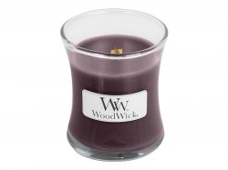 WoodWick Black Plum Cognac svíčka váza 85g