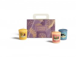 YANKEE CANDLE Dárková sada THE LAST PARADISE, 3x votivní svíčka 49g