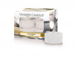 YANKEE CANDLE Baby Powder svíčka 9,8g čajová 12ks