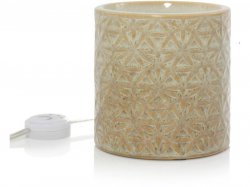 YANKEE CANDLE Aromalampa Scenterpiece Belmont Lattice Glazed Ceramic