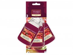 YANKEE CANDLE Black Cherry vůně do auta visačka papírová 3ks